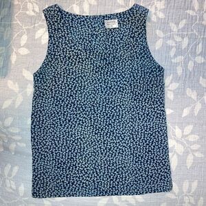 AUTHENTIC CHANEL BOUTIQUE BLUE BOWS SLEEVELESS  Shell Top SIZE M